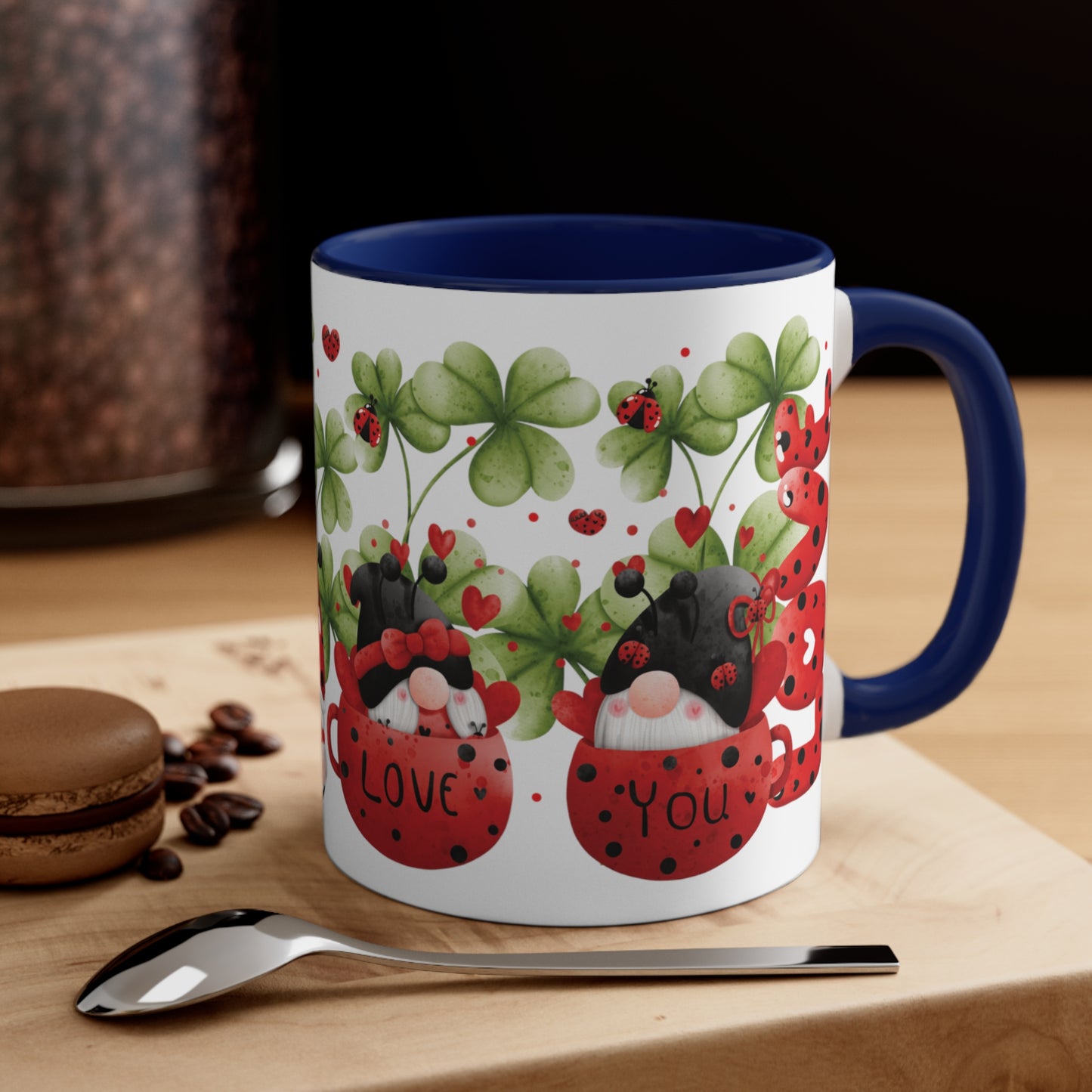 Valentine's Day Coffee Mug, Gnome Mug, Gnome Coffee Mug, Happy Valentine's Day Mug, Valentine's Gnome Mug, Ceramic Mug 11oz