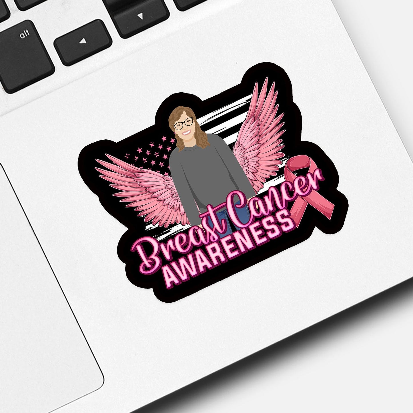 Breast Cancer Awareness Hand-Drawn Personalized Stickers