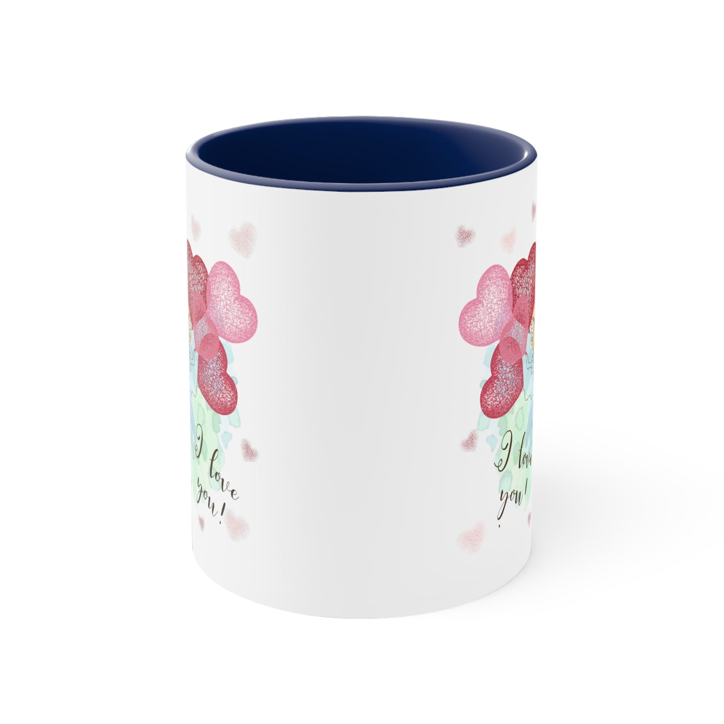 I Love You Mug, I Love you Valentine Mug, I Love You Valentine Mug for Boyfriend, White Two-Tone Ceramic Coffee Mug 11oz