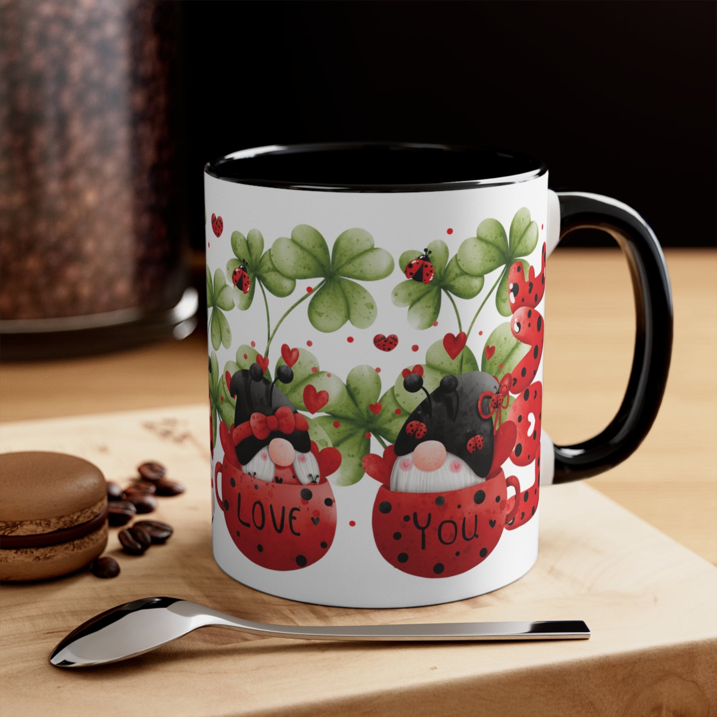 Valentine's Day Coffee Mug, Gnome Mug, Gnome Coffee Mug, Happy Valentine's Day Mug, Valentine's Gnome Mug, Ceramic Mug 11oz