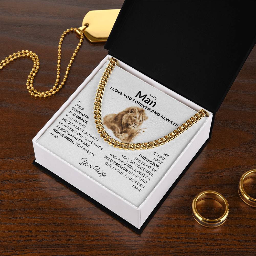 To My Man Cuban Link Chain - Wild Passion Only You Can Tame