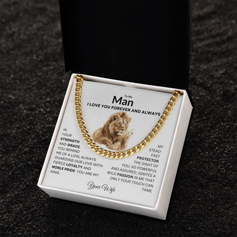 To My Man Cuban Link Chain - Wild Passion Only You Can Tame