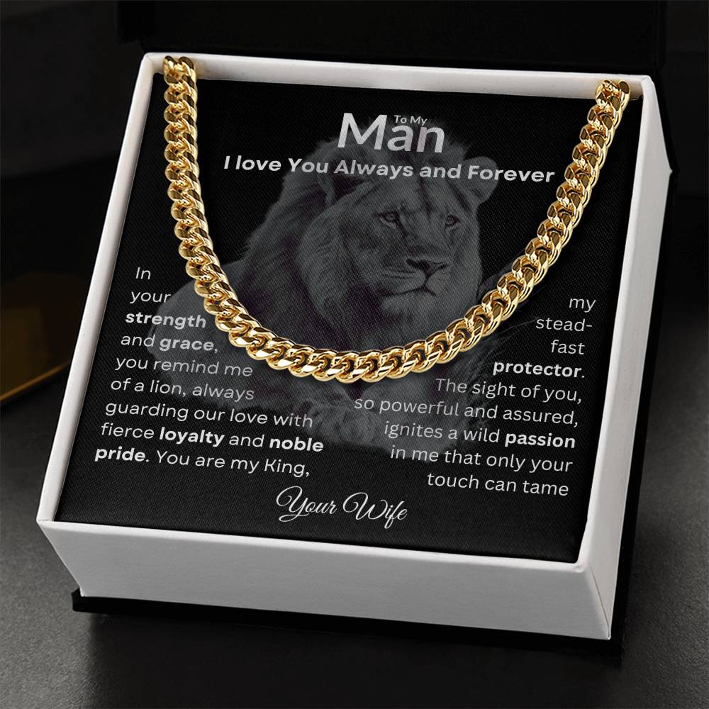 To My Man Cuban Link Chain - Wild Passion Only You Can Tame