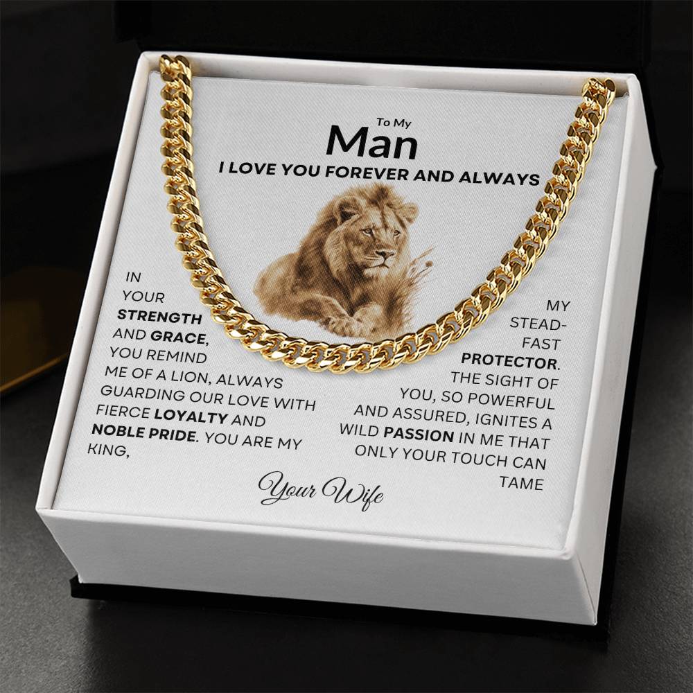 To My Man Cuban Link Chain - Wild Passion Only You Can Tame