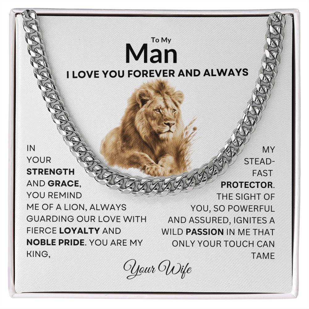To My Man Cuban Link Chain - Wild Passion Only You Can Tame