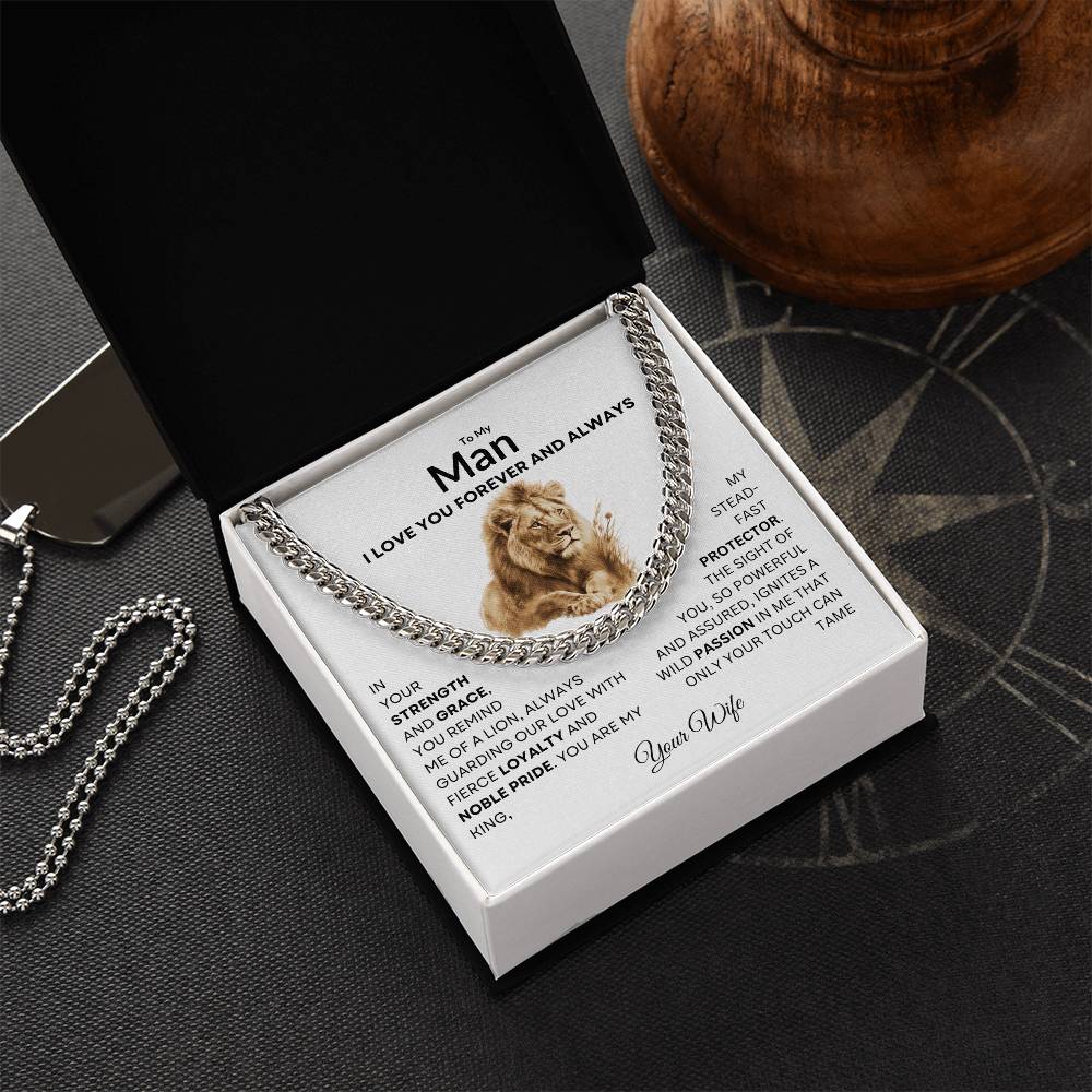 To My Man Cuban Link Chain - Wild Passion Only You Can Tame