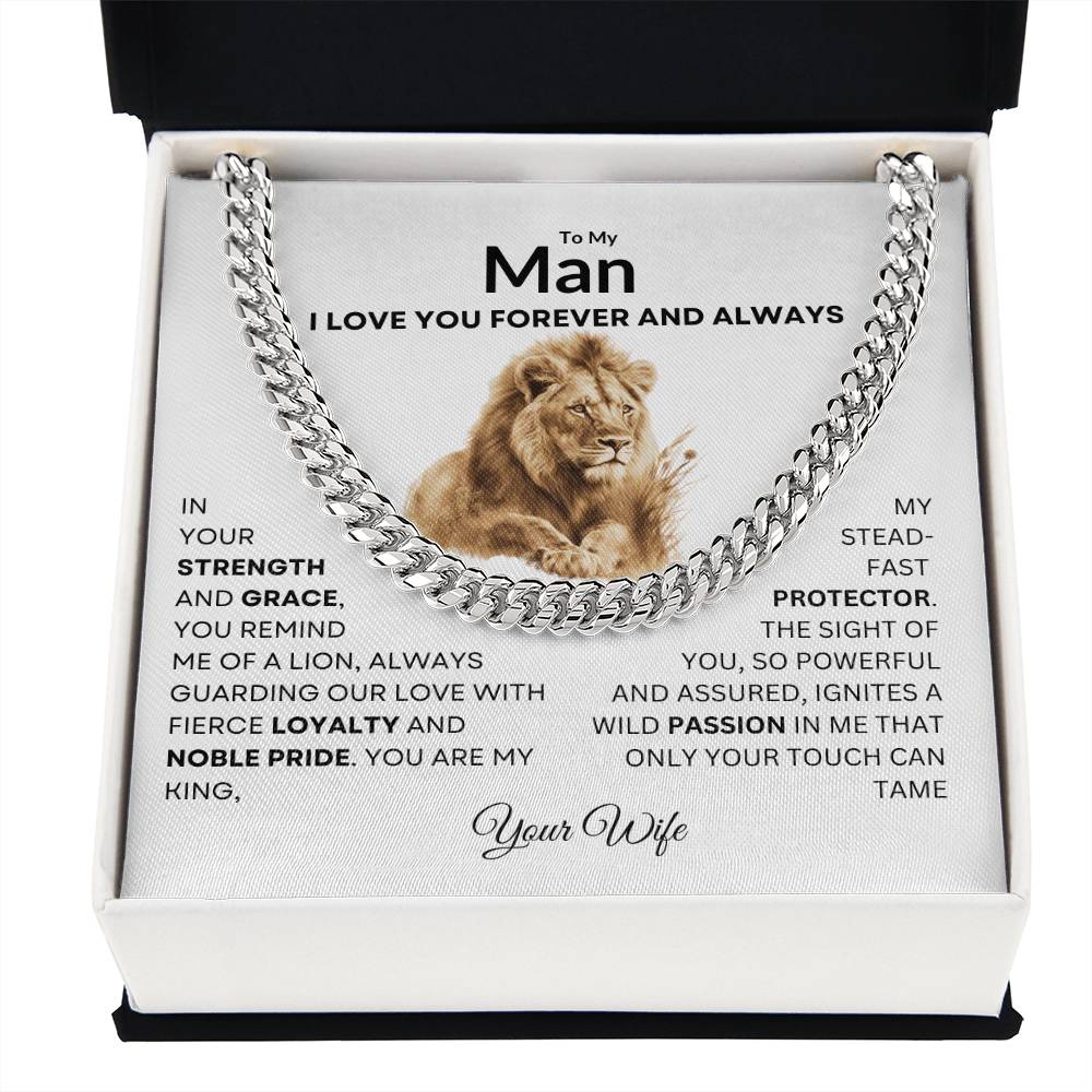 To My Man Cuban Link Chain - Wild Passion Only You Can Tame