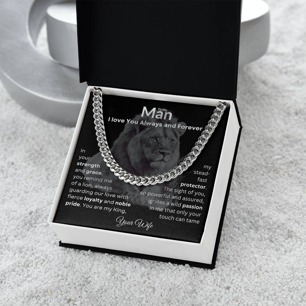To My Man Cuban Link Chain - Wild Passion Only You Can Tame