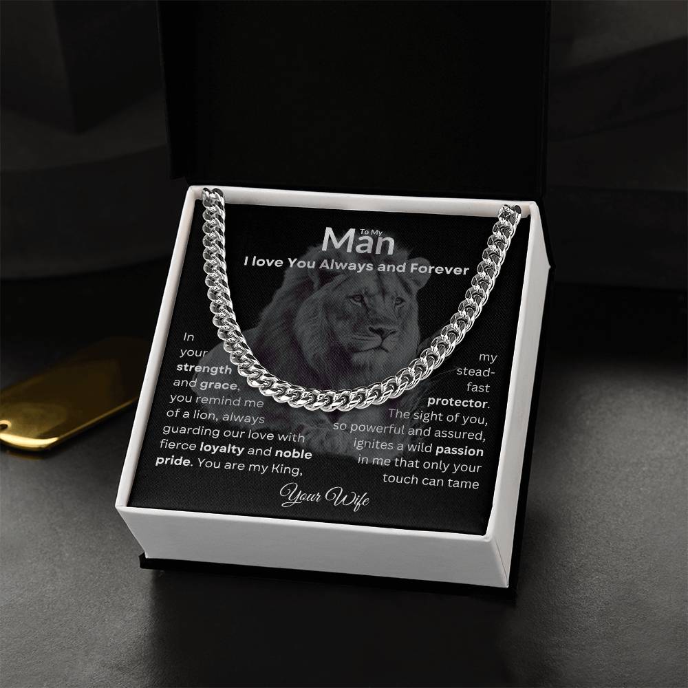 To My Man Cuban Link Chain - Wild Passion Only You Can Tame