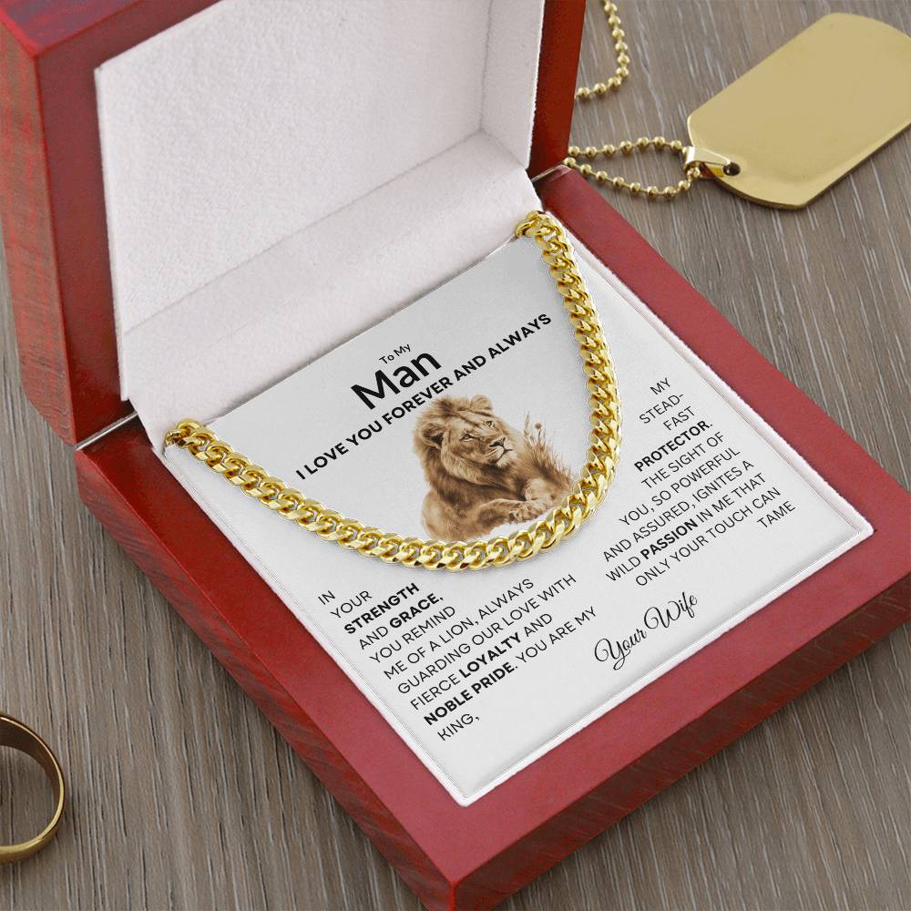 To My Man Cuban Link Chain - Wild Passion Only You Can Tame