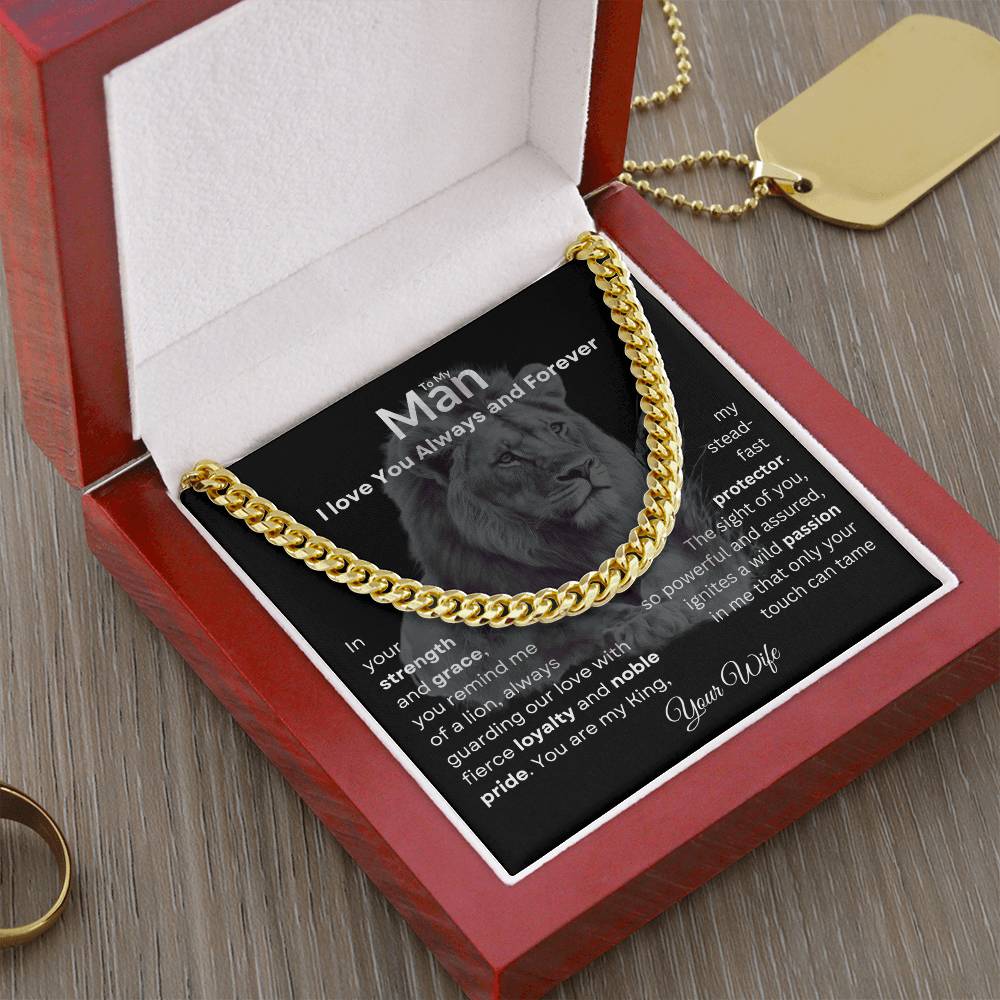 To My Man Cuban Link Chain - Wild Passion Only You Can Tame