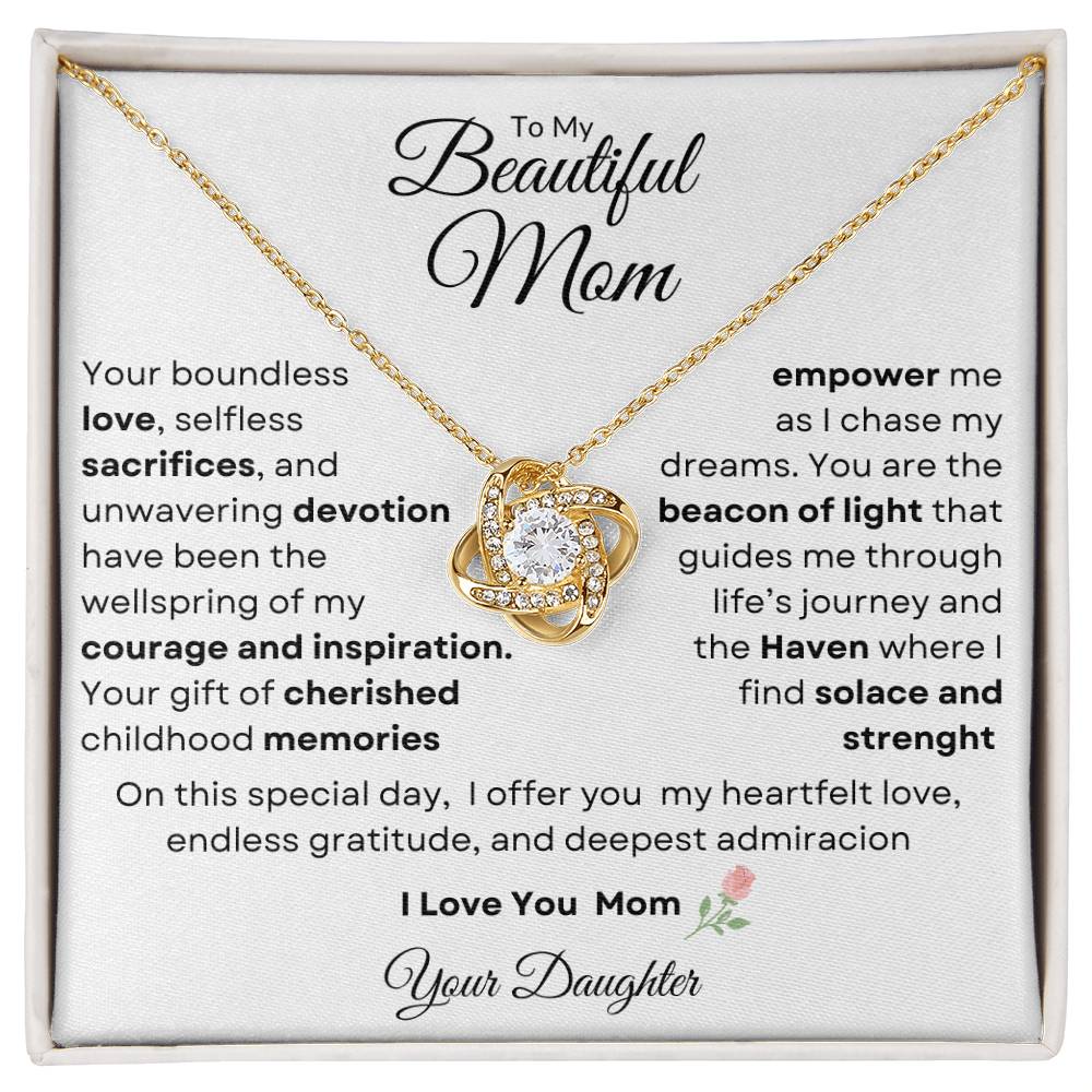 Love knot Necklace for Mom - On This Special Day