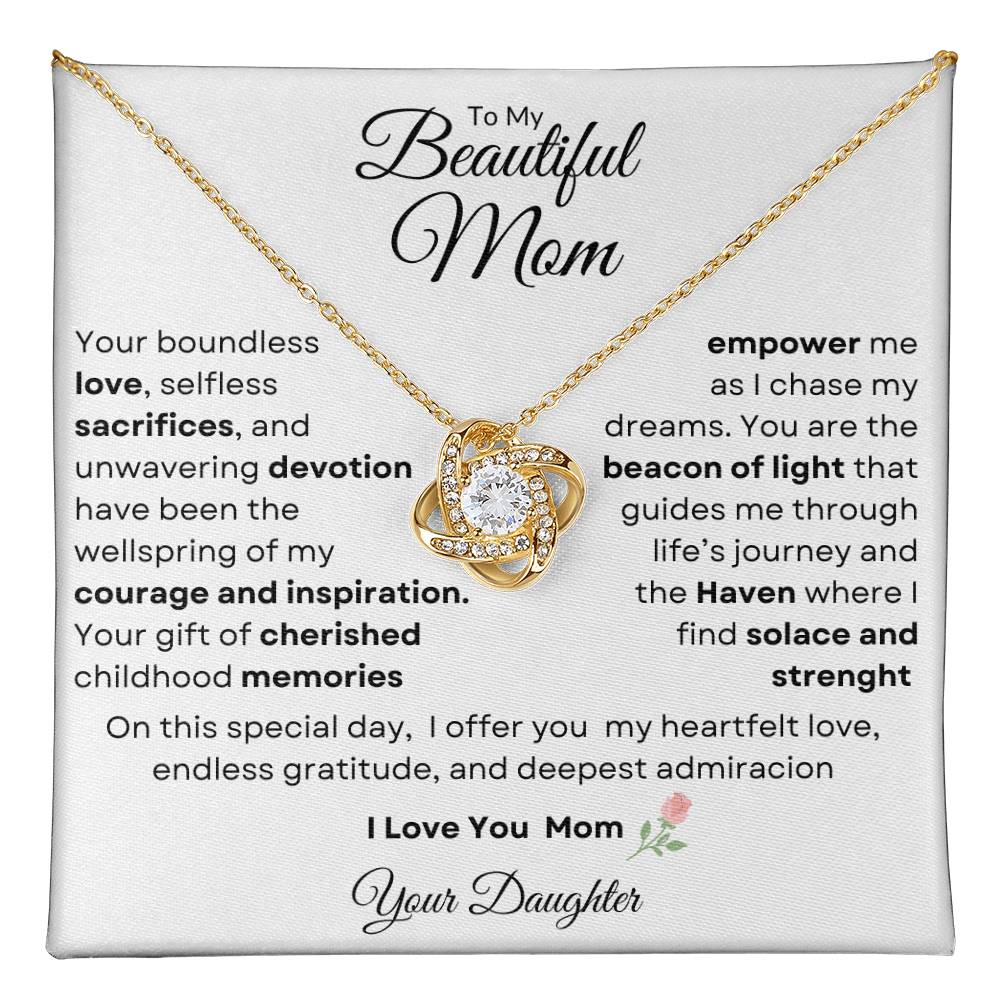 Love knot Necklace for Mom - On This Special Day