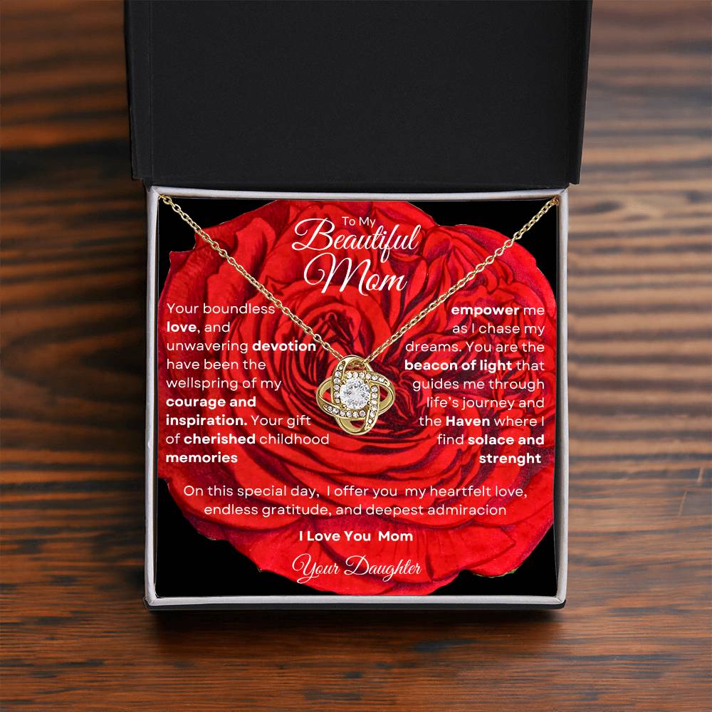 Love Knot Necklace For Mom - Wellspring Of Courage And Inspiration