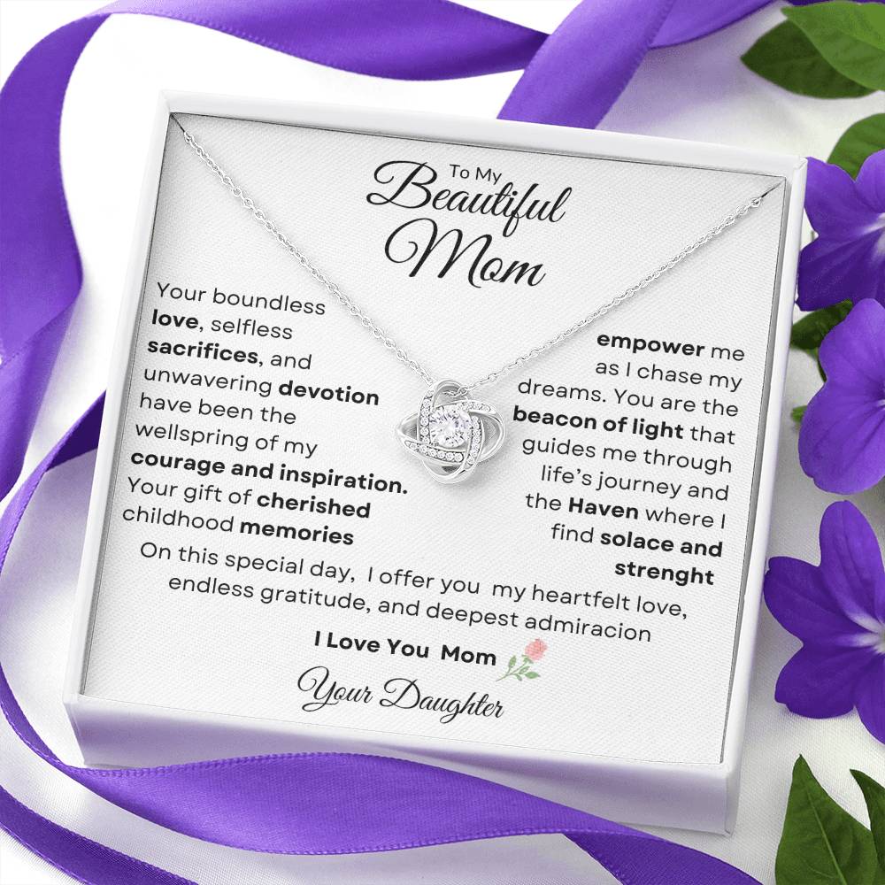 Love knot Necklace for Mom - On This Special Day