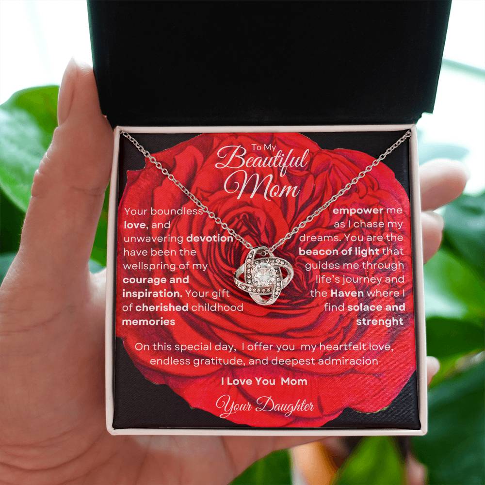 Love Knot Necklace For Mom - Wellspring Of Courage And Inspiration