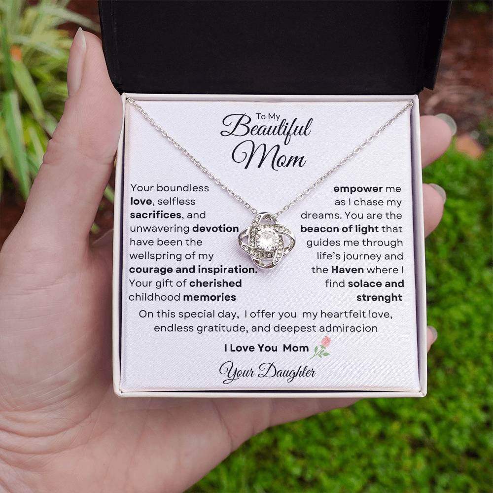 Love knot Necklace for Mom - On This Special Day