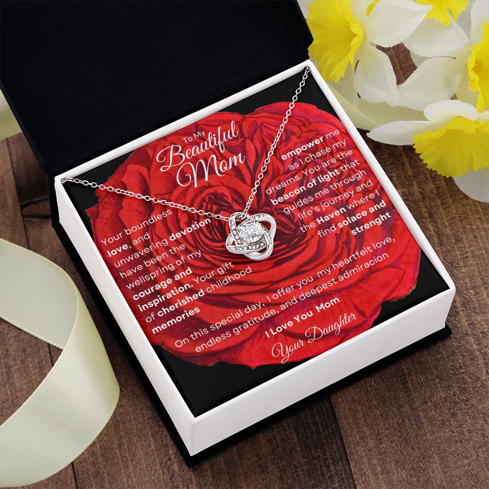 Love Knot Necklace For Mom - Wellspring Of Courage And Inspiration