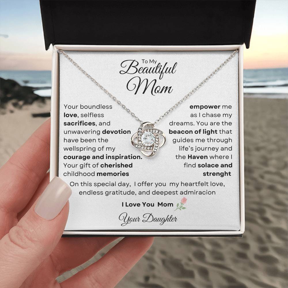 Love knot Necklace for Mom - On This Special Day