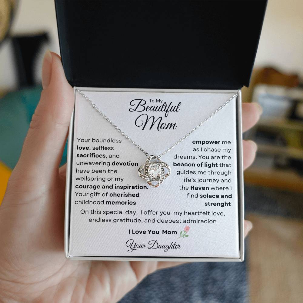 Love knot Necklace for Mom - On This Special Day