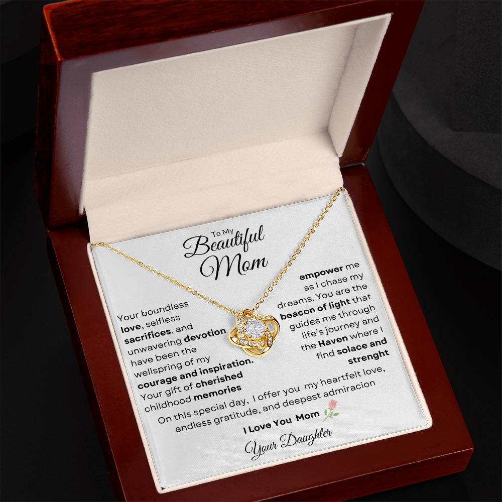 Love knot Necklace for Mom - On This Special Day