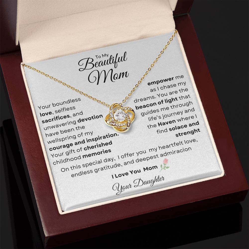 Love knot Necklace for Mom - On This Special Day