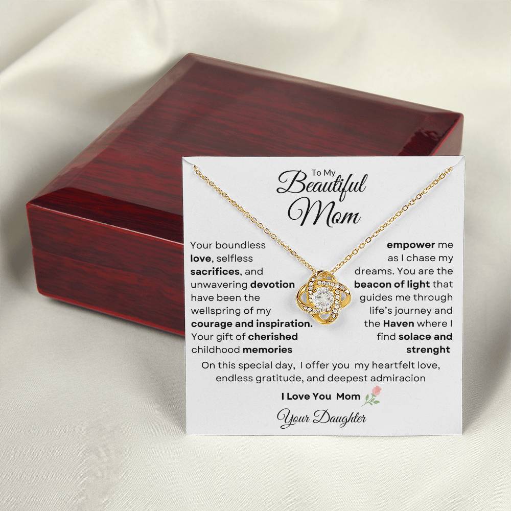 Love knot Necklace for Mom - On This Special Day