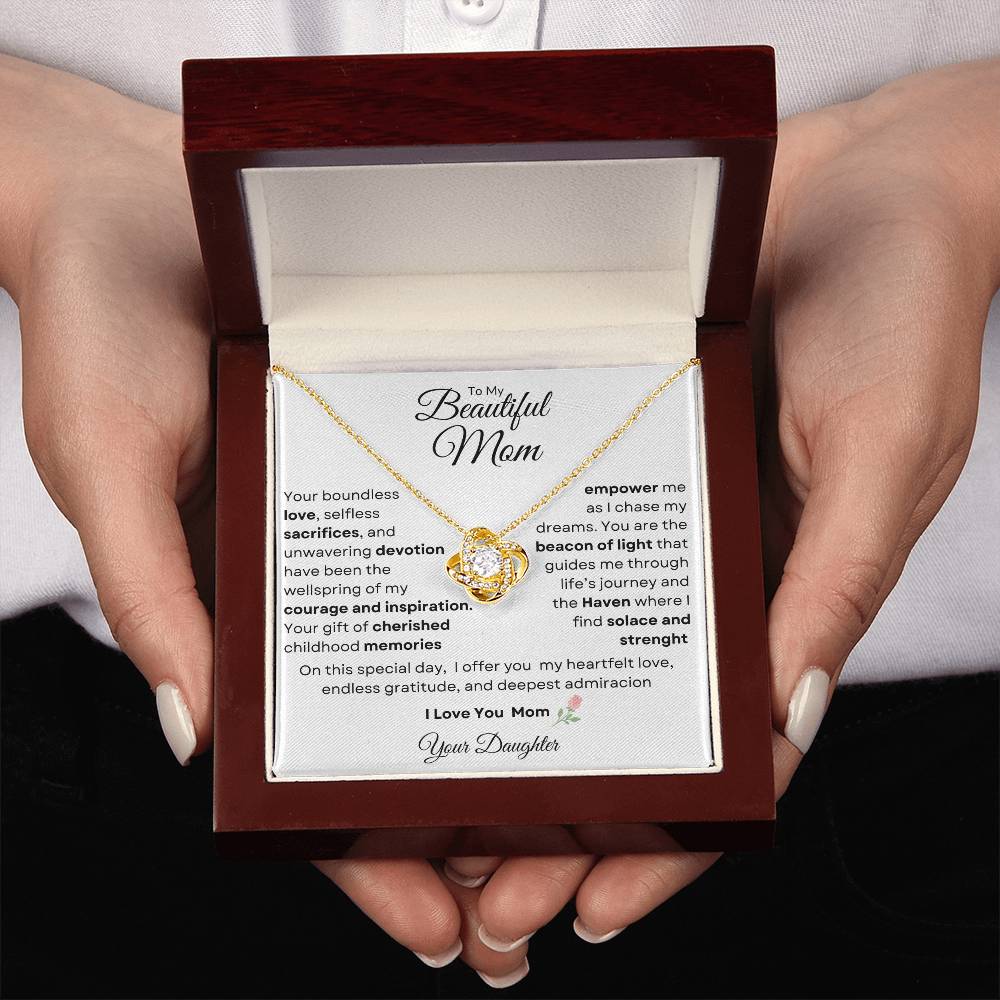 Love knot Necklace for Mom - On This Special Day