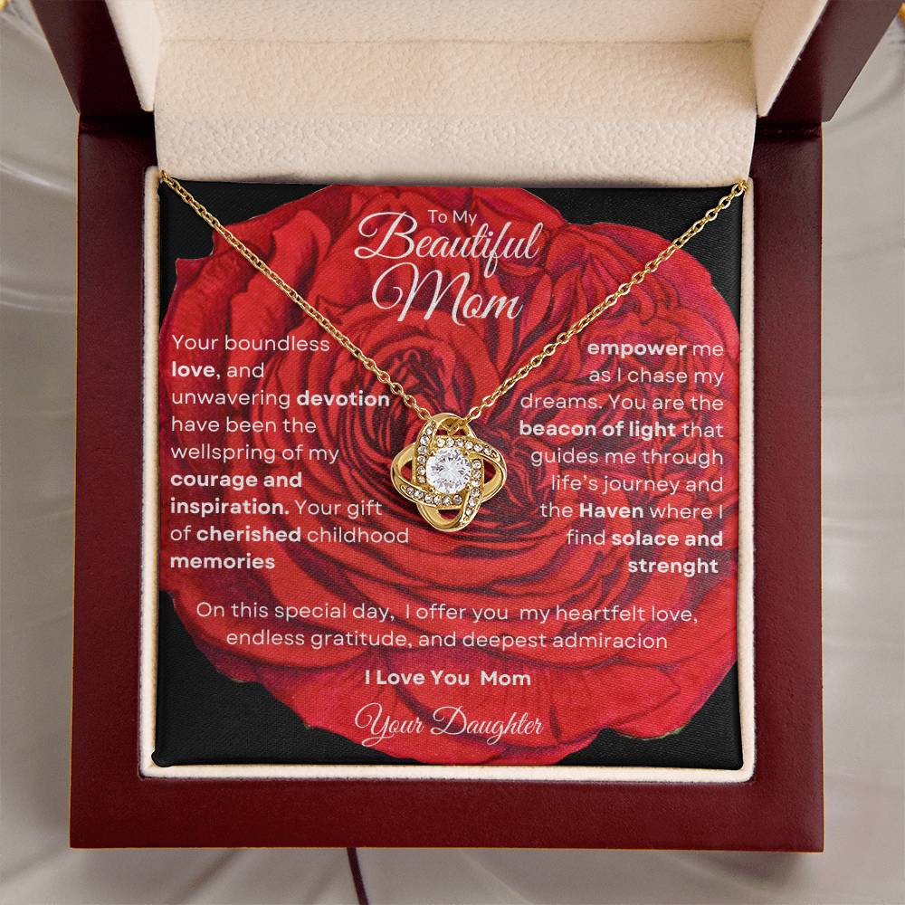 Love Knot Necklace For Mom - Wellspring Of Courage And Inspiration