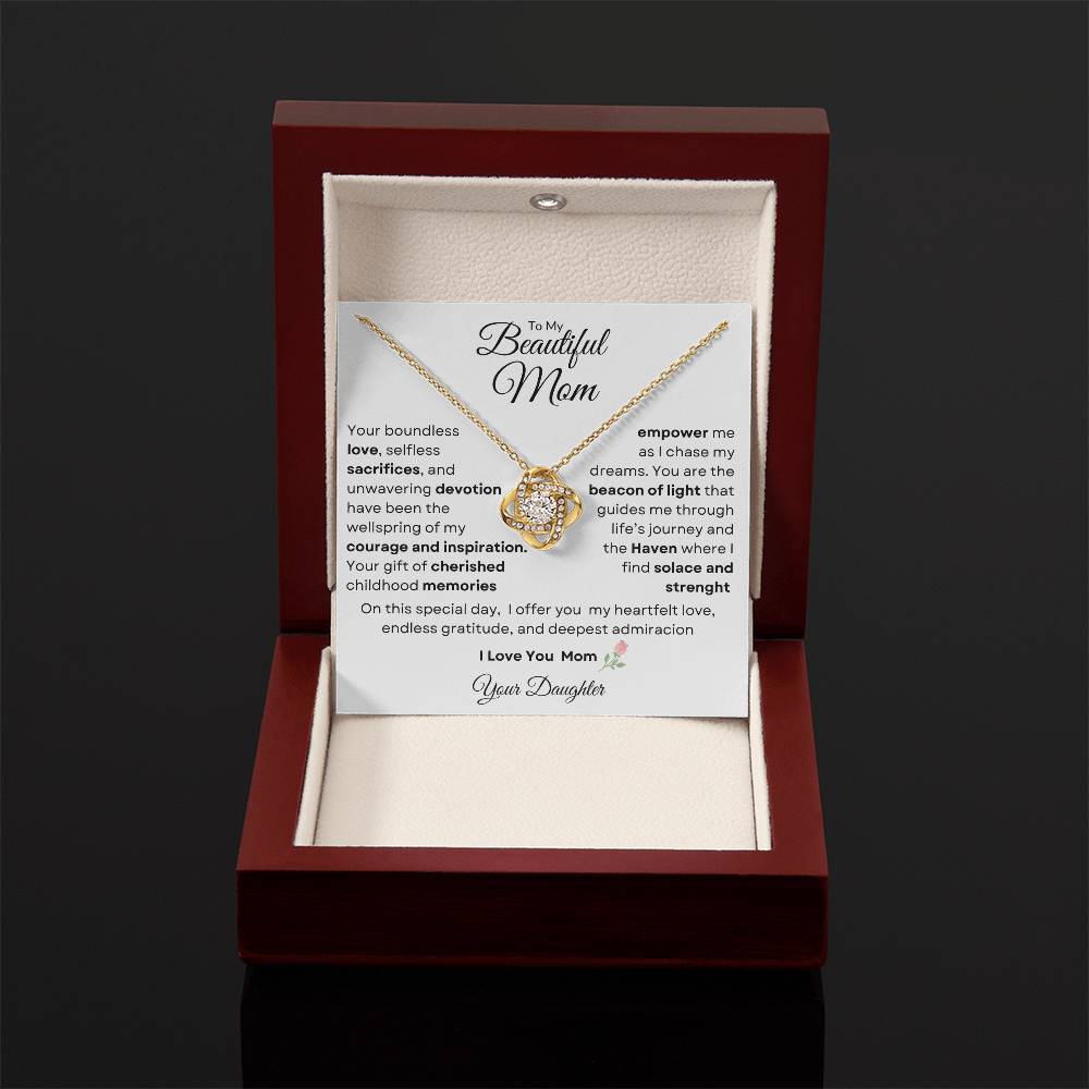 Love knot Necklace for Mom - On This Special Day
