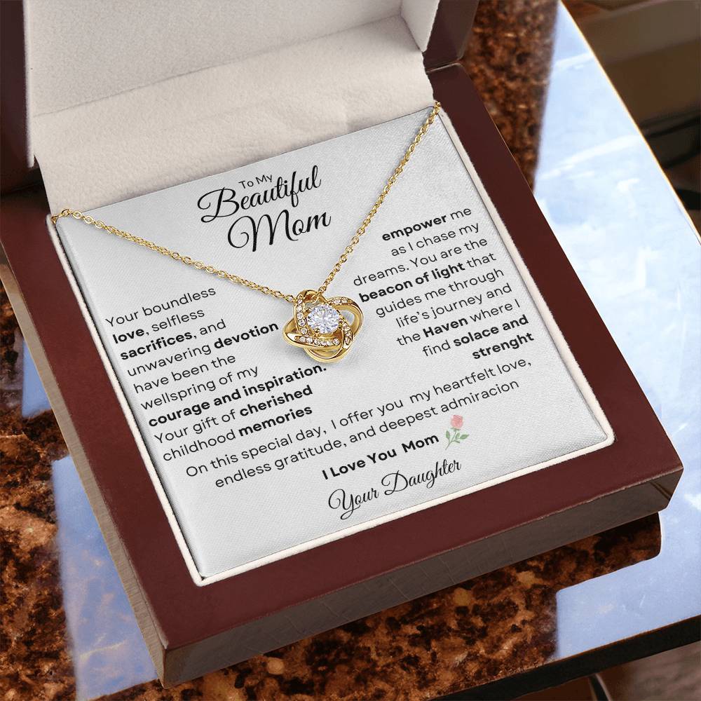 Love knot Necklace for Mom - On This Special Day