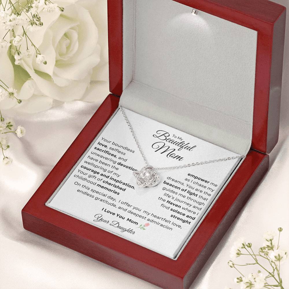 Love knot Necklace for Mom - On This Special Day