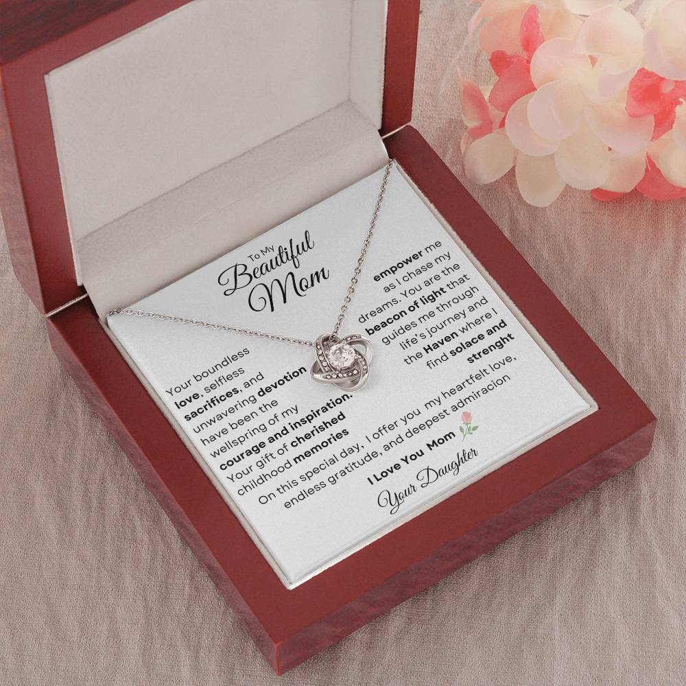 Love knot Necklace for Mom - On This Special Day
