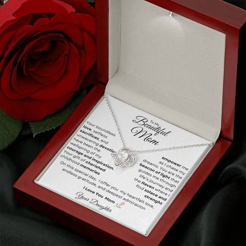 Love knot Necklace for Mom - On This Special Day