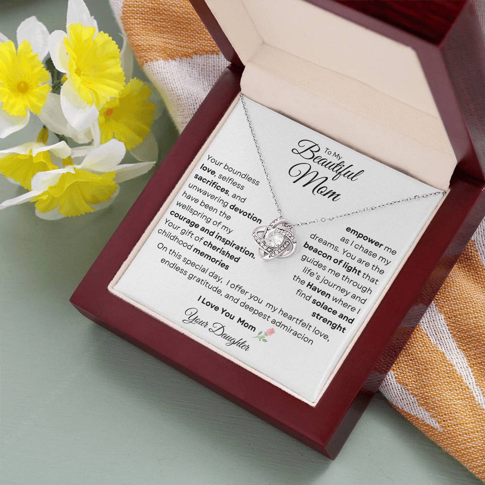 Love knot Necklace for Mom - On This Special Day