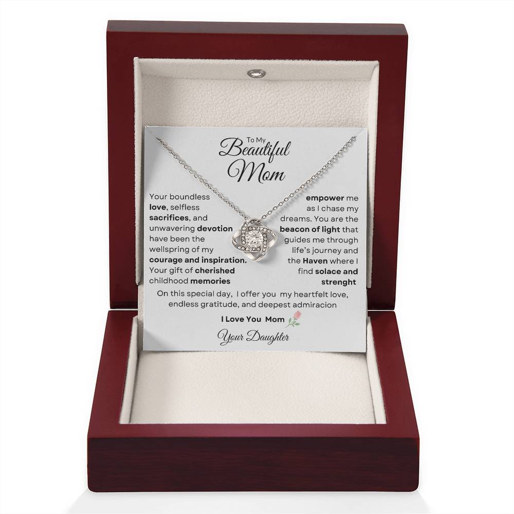 Love knot Necklace for Mom - On This Special Day