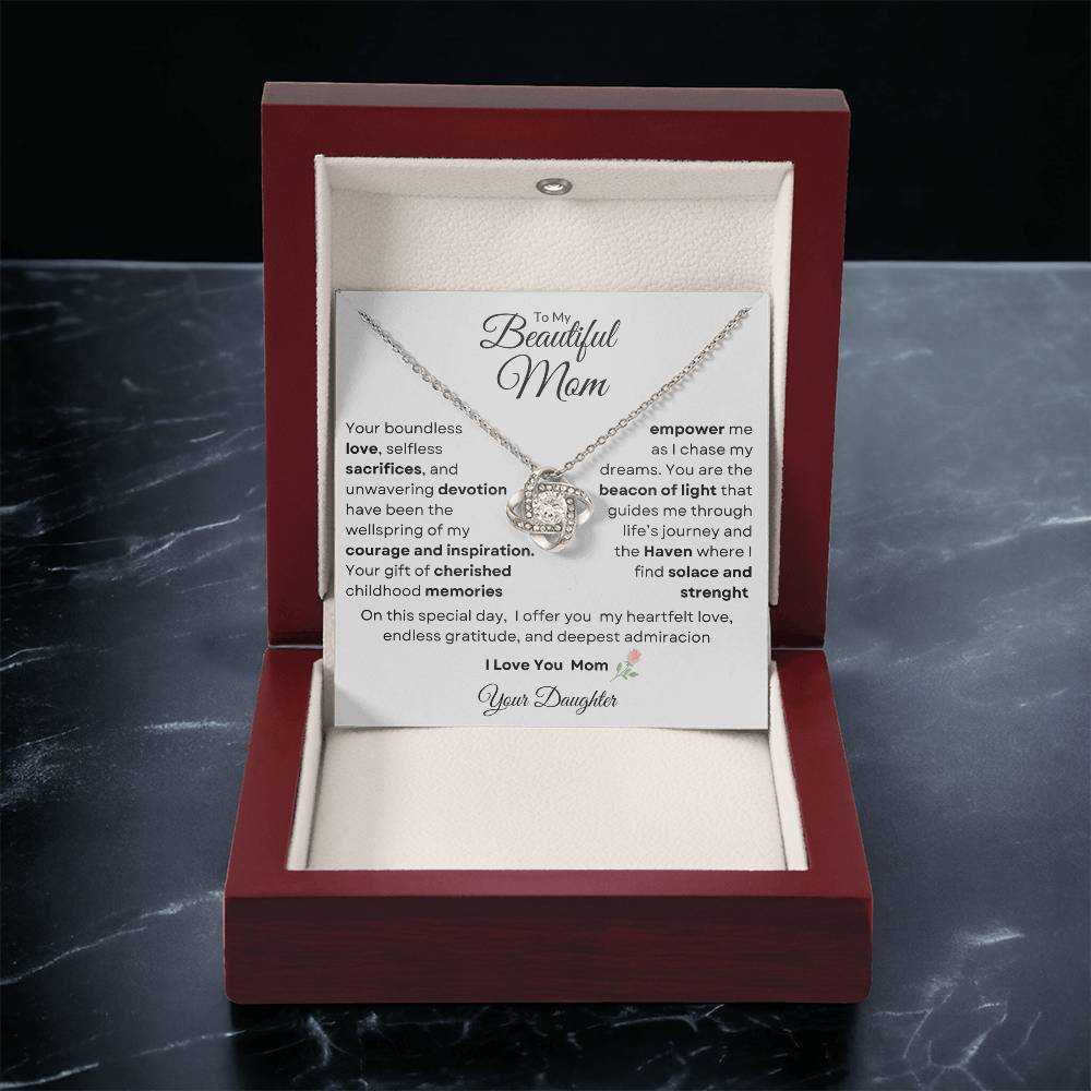Love knot Necklace for Mom - On This Special Day