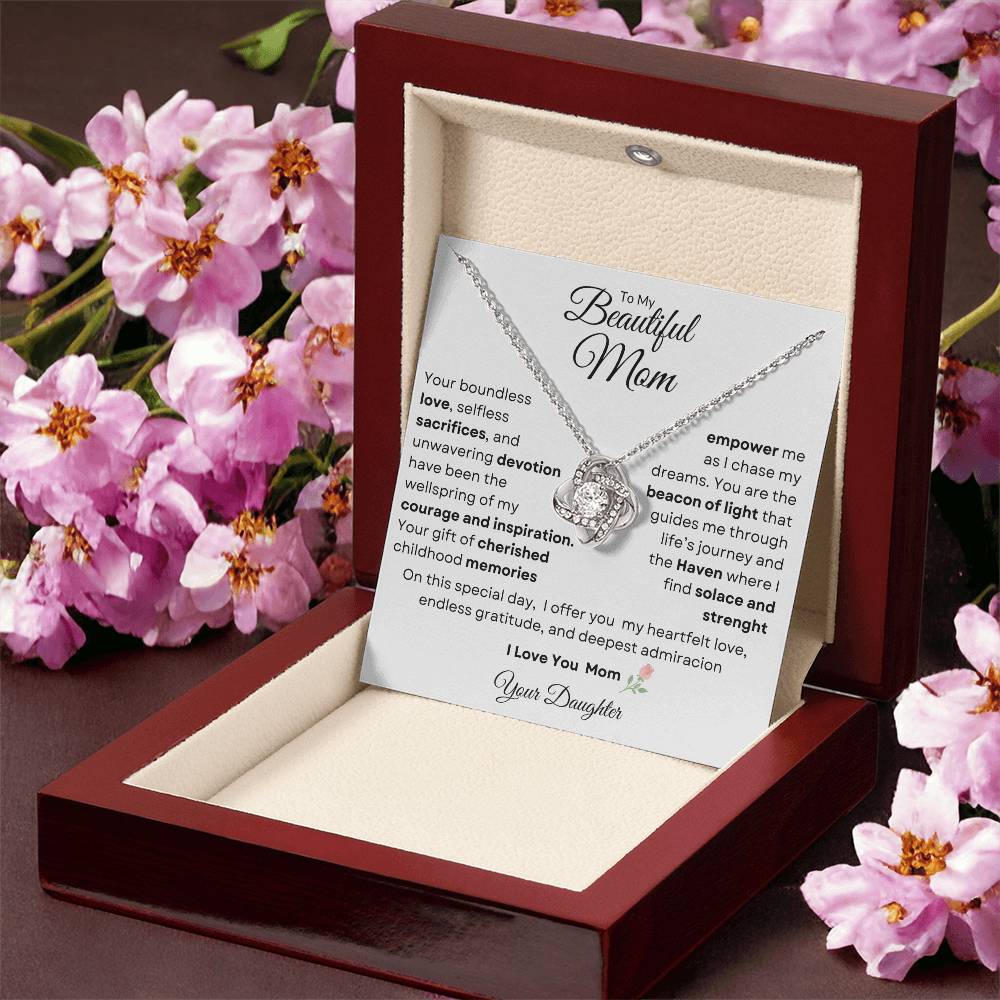 Love knot Necklace for Mom - On This Special Day