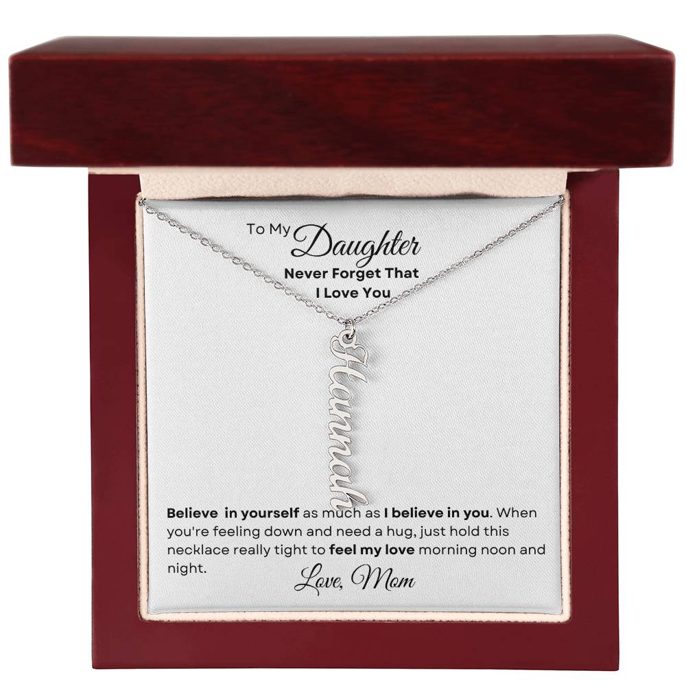 To My Daughter - Personalized Multi Vertical-Style Name Necklace