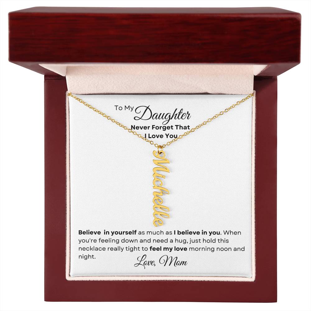 To My Daughter - Personalized Multi Vertical-Style Name Necklace