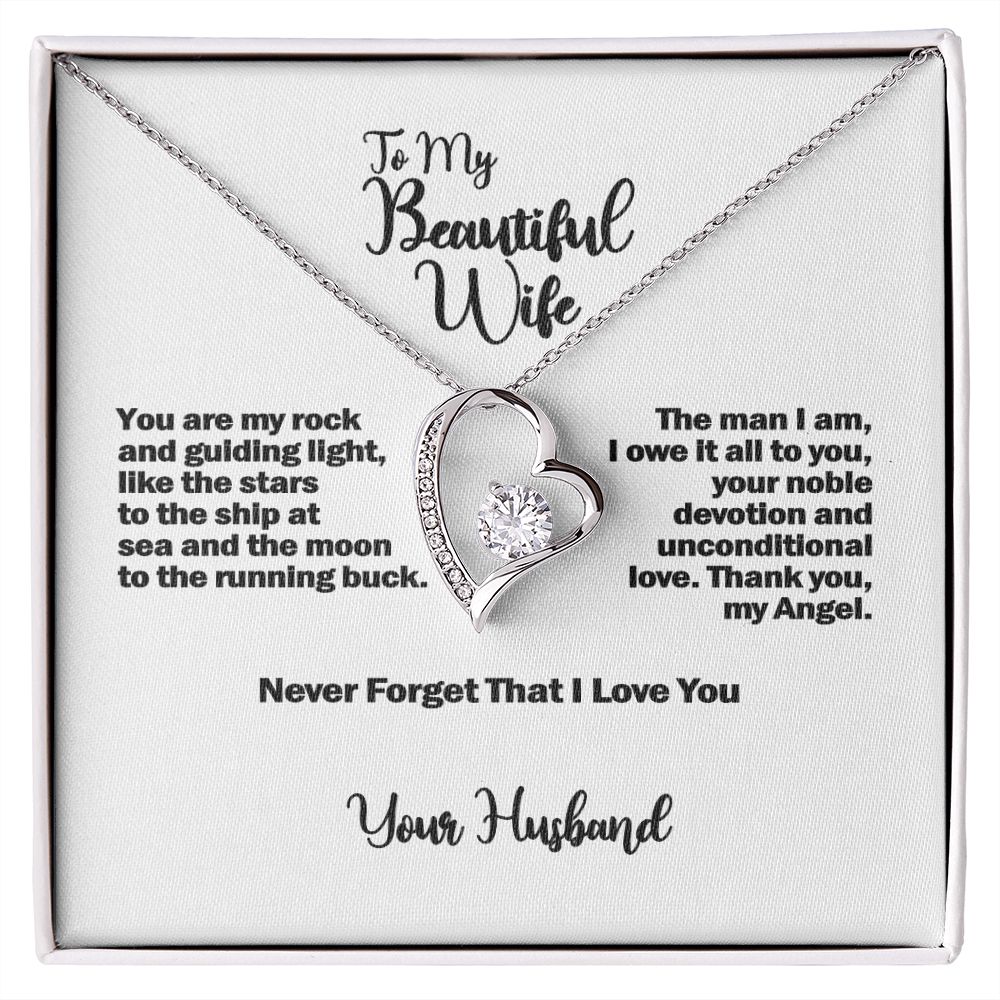 jeg er sulten risiko Mysterium Gift for Wife - You Are My Rock And Guiding Light Forever Love Necklac –  D&M Artistry
