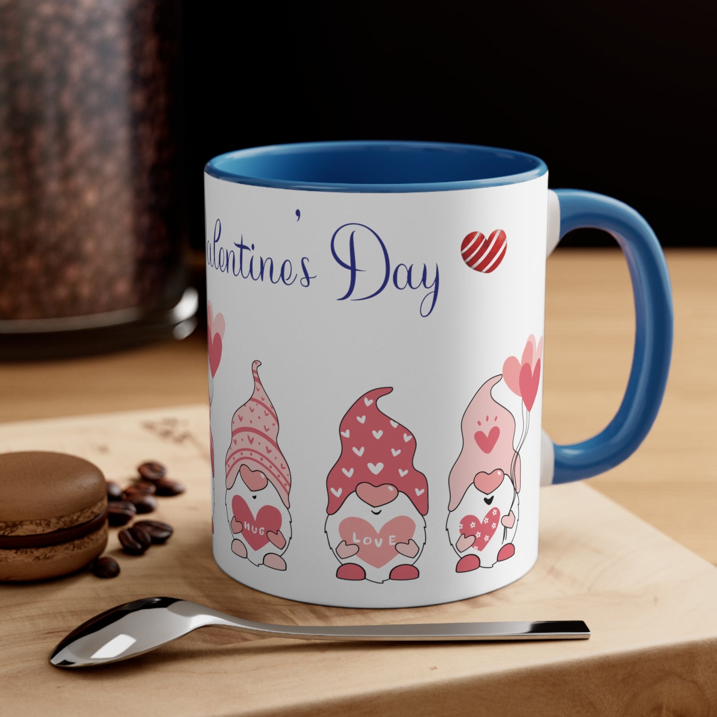 Valentine's Day Coffee Mug, Gnome Mug, Gnome Coffee Mug,  Happy Valentine's Day Mug, Valentine's Gnome Mug, Ceramic Mug 11oz