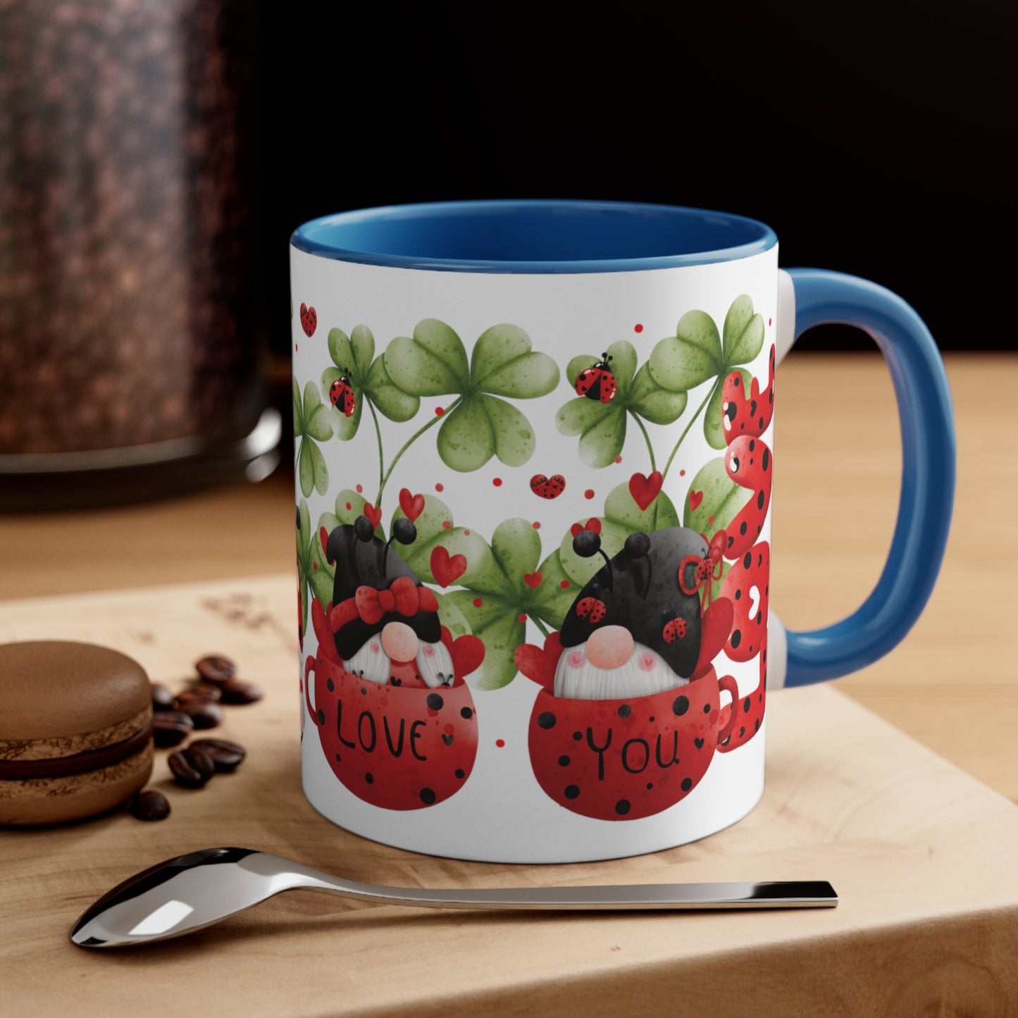 Valentine's Day Coffee Mug, Gnome Mug, Gnome Coffee Mug,  Happy Valentine's Day Mug, Valentine's Gnome Mug, Ceramic Mug 11oz