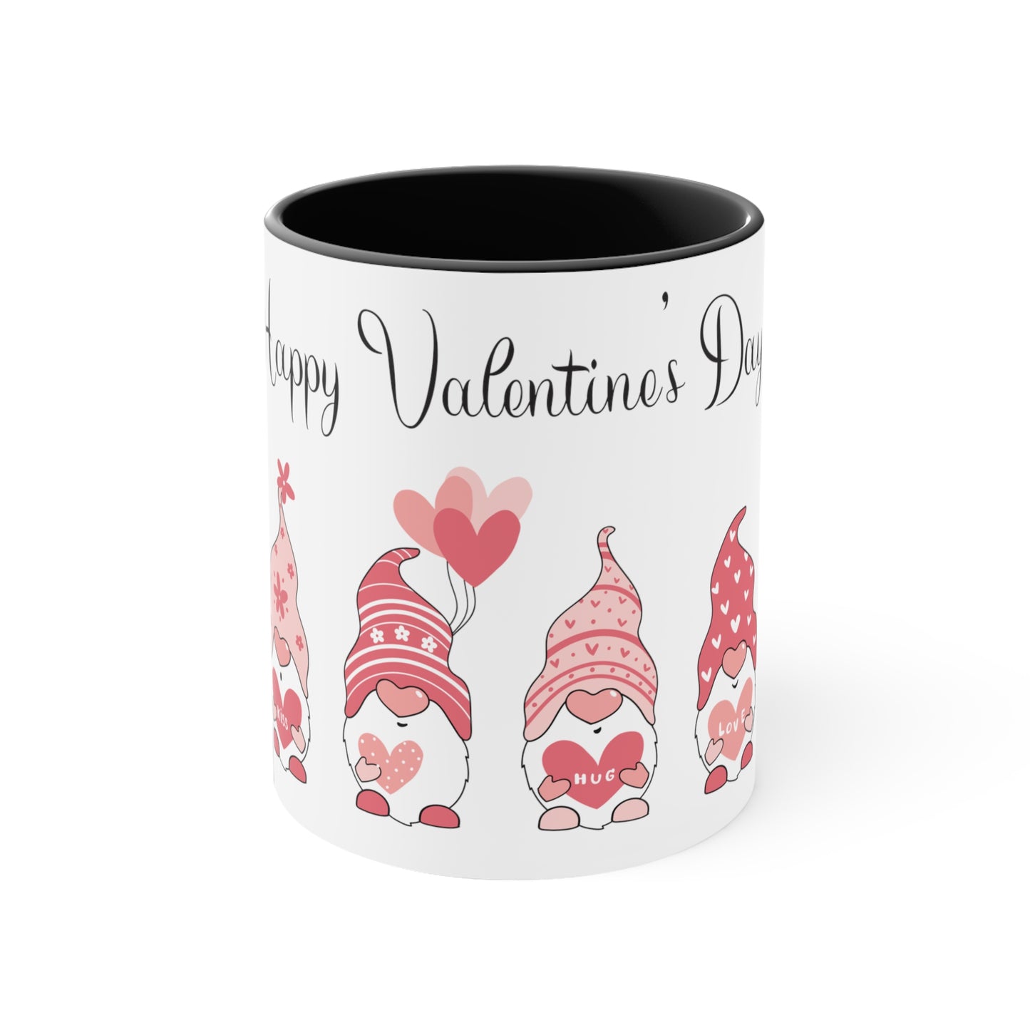 Valentine's Day Coffee Mug, Gnome Mug, Gnome Coffee Mug,  Happy Valentine's Day Mug, Valentine's Gnome Mug, Ceramic Mug 11oz