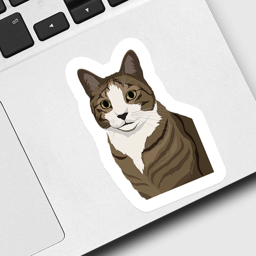 Custom Hand Painted Cat Portrait Stickers