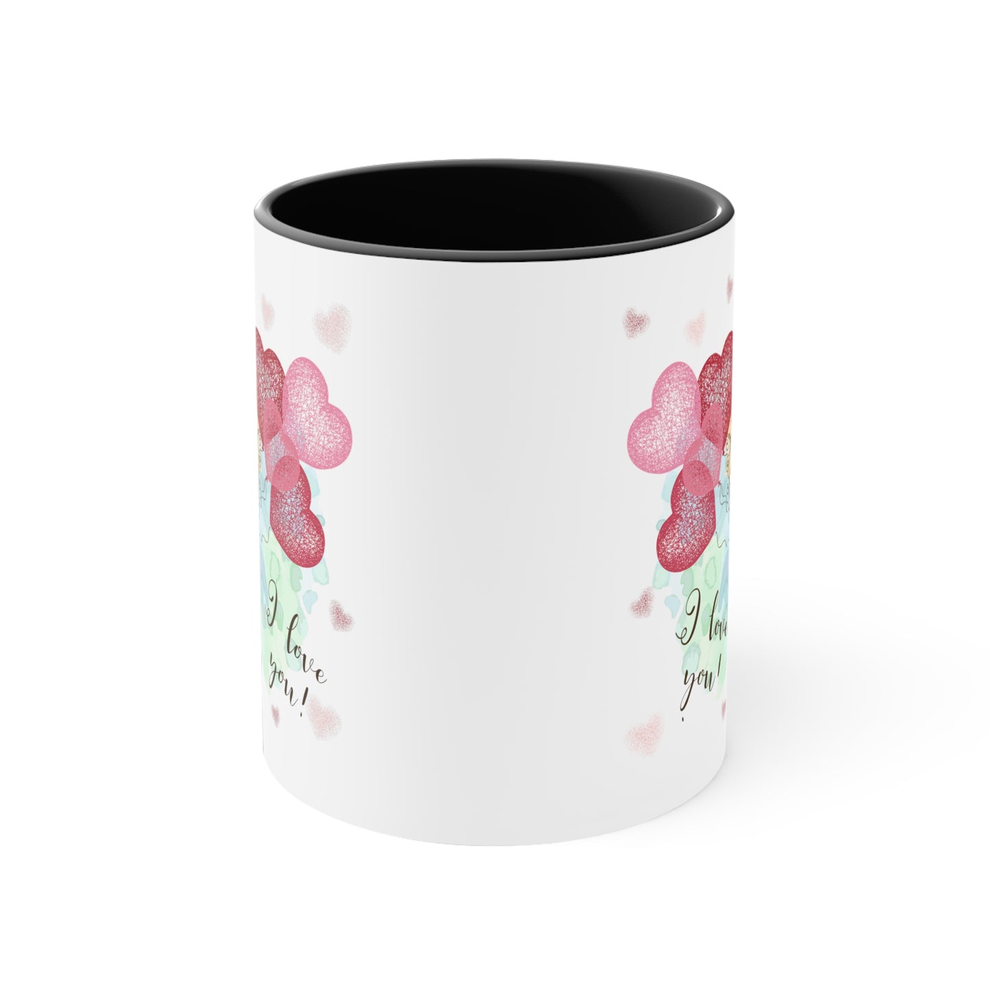 I Love You Mug, I Love you Valentine Mug,  I Love You Valentine Mug for Boyfriend, White Two-Tone Ceramic Coffee Mug 11oz