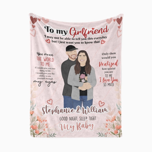 Personalized Blanket  - To My Girlfriend I Love You