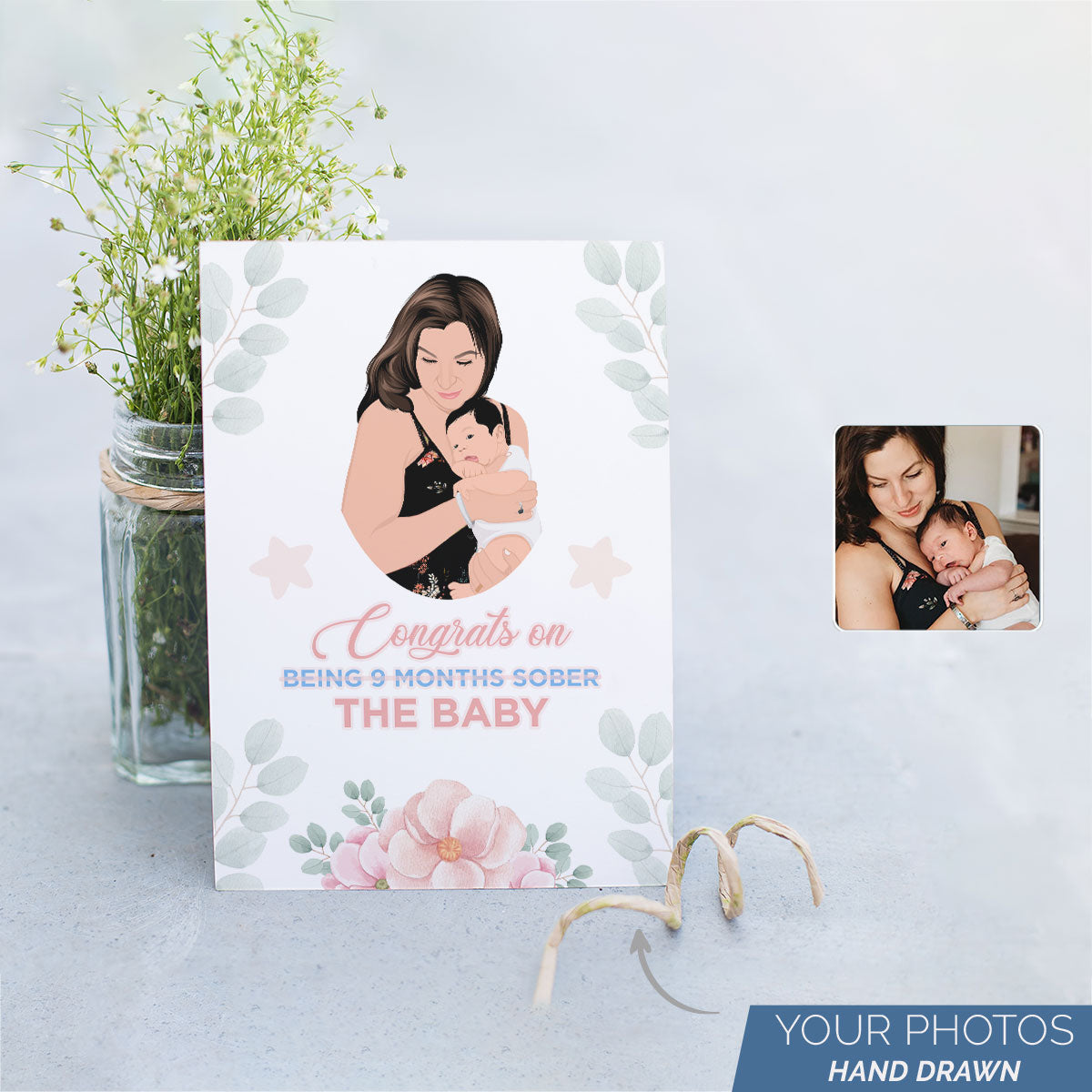 Custom Personalized "Congrats On The Baby" Card