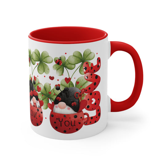 Valentine's Day Coffee Mug, Gnome Mug, Gnome Coffee Mug,  Happy Valentine's Day Mug, Valentine's Gnome Mug, Ceramic Mug 11oz