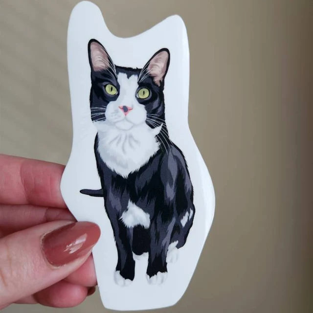 Custom Hand Painted Cat Portrait Stickers